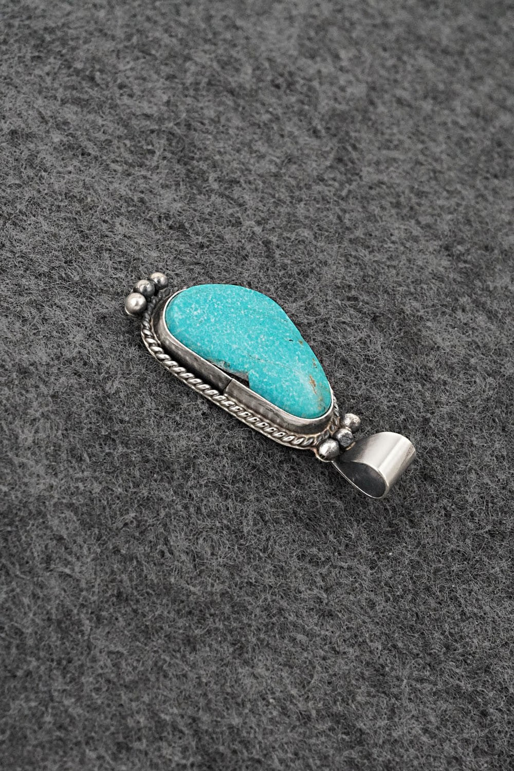 Turquoise & Sterling Silver Pendant - Rena Begay