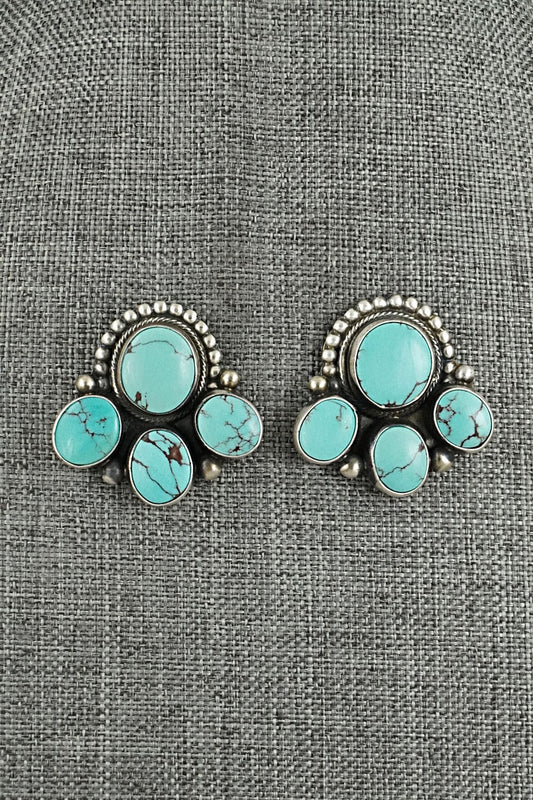 Turquoise & Sterling Silver Earrings - Kathleen Chavez