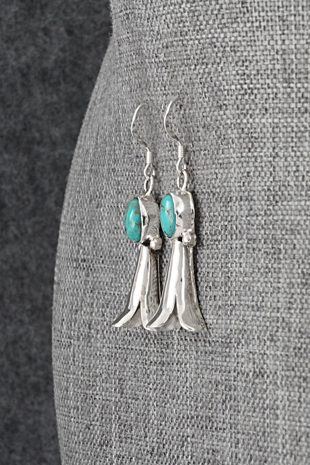 Turquoise & Sterling Silver Earrings - Robinson Martinez