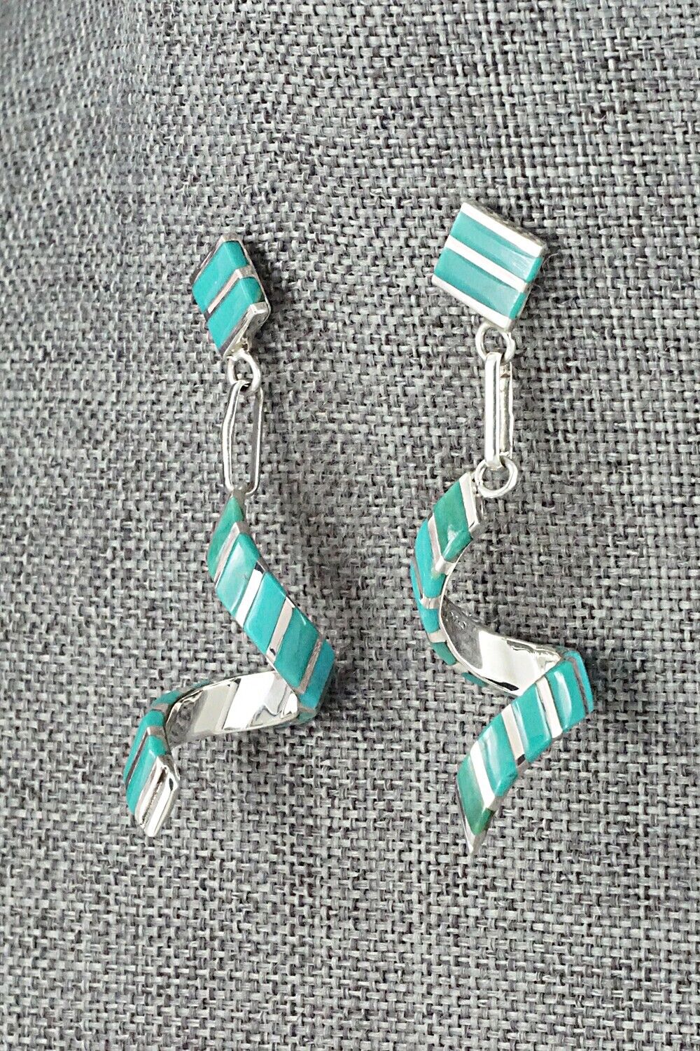 Turquoise & Sterling Silver Earrings - Shawn Shetya