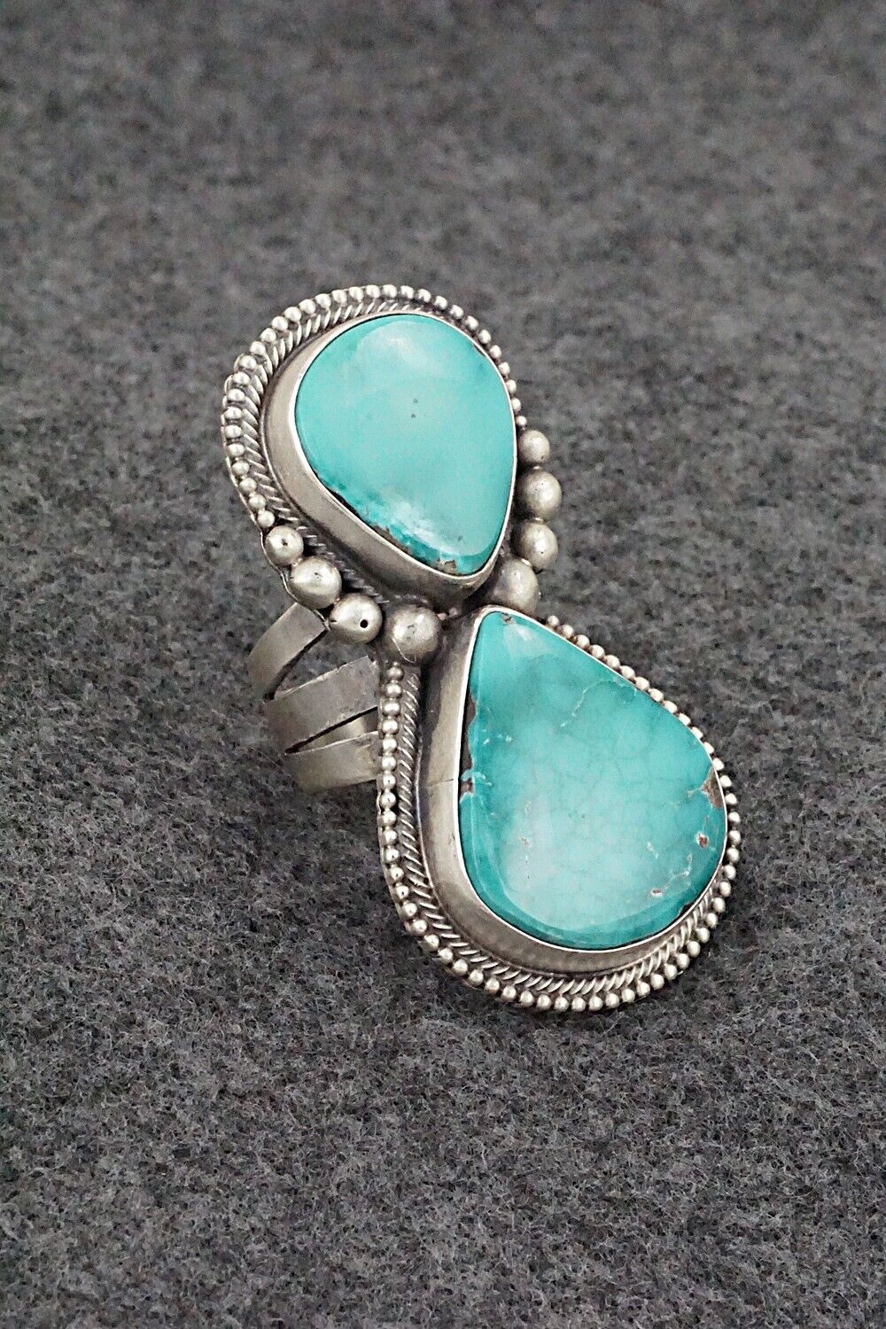 Turquoise & Sterling Silver Ring - Kathleen Livingston - Size 7