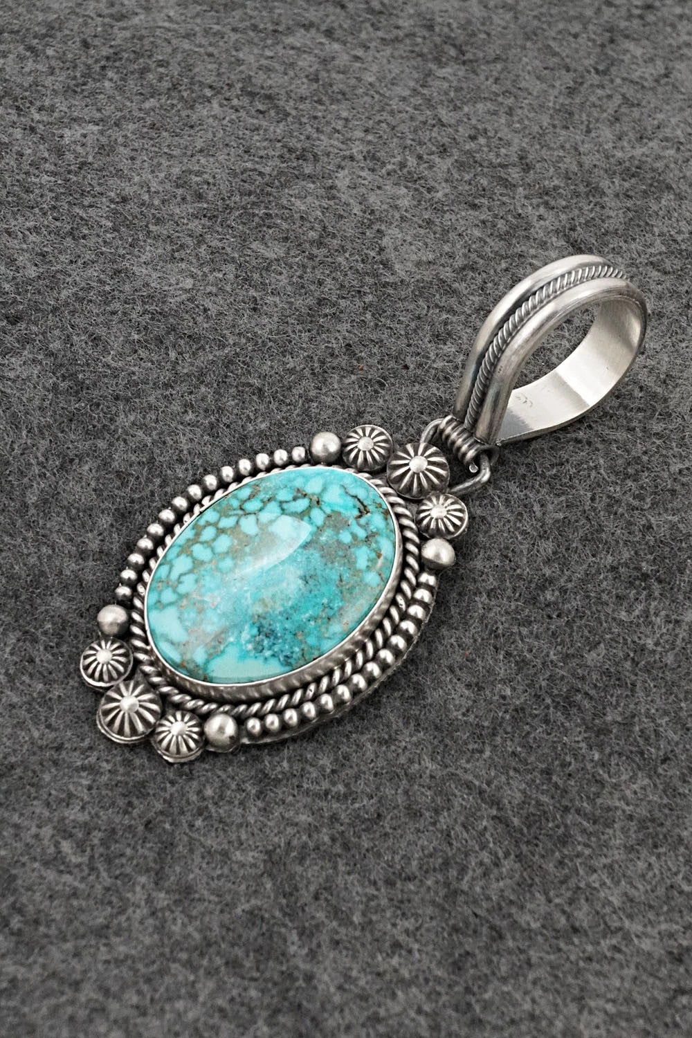 Turquoise & Sterling Silver Pendant - Michael Calladitto