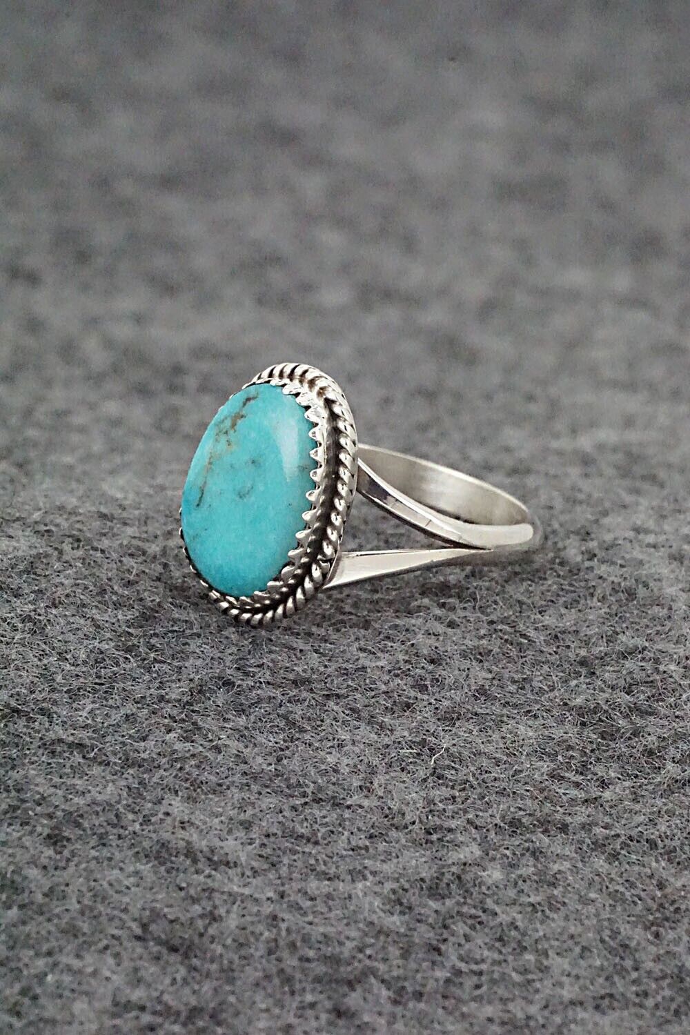 Turquoise & Sterling Silver Ring - Robert Martinez - Size 7.75