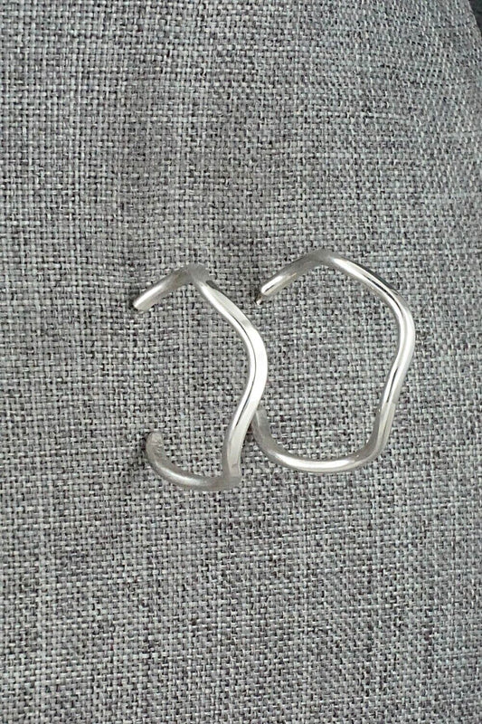 Sterling Silver Hoop Earrings - Elaine Tahe