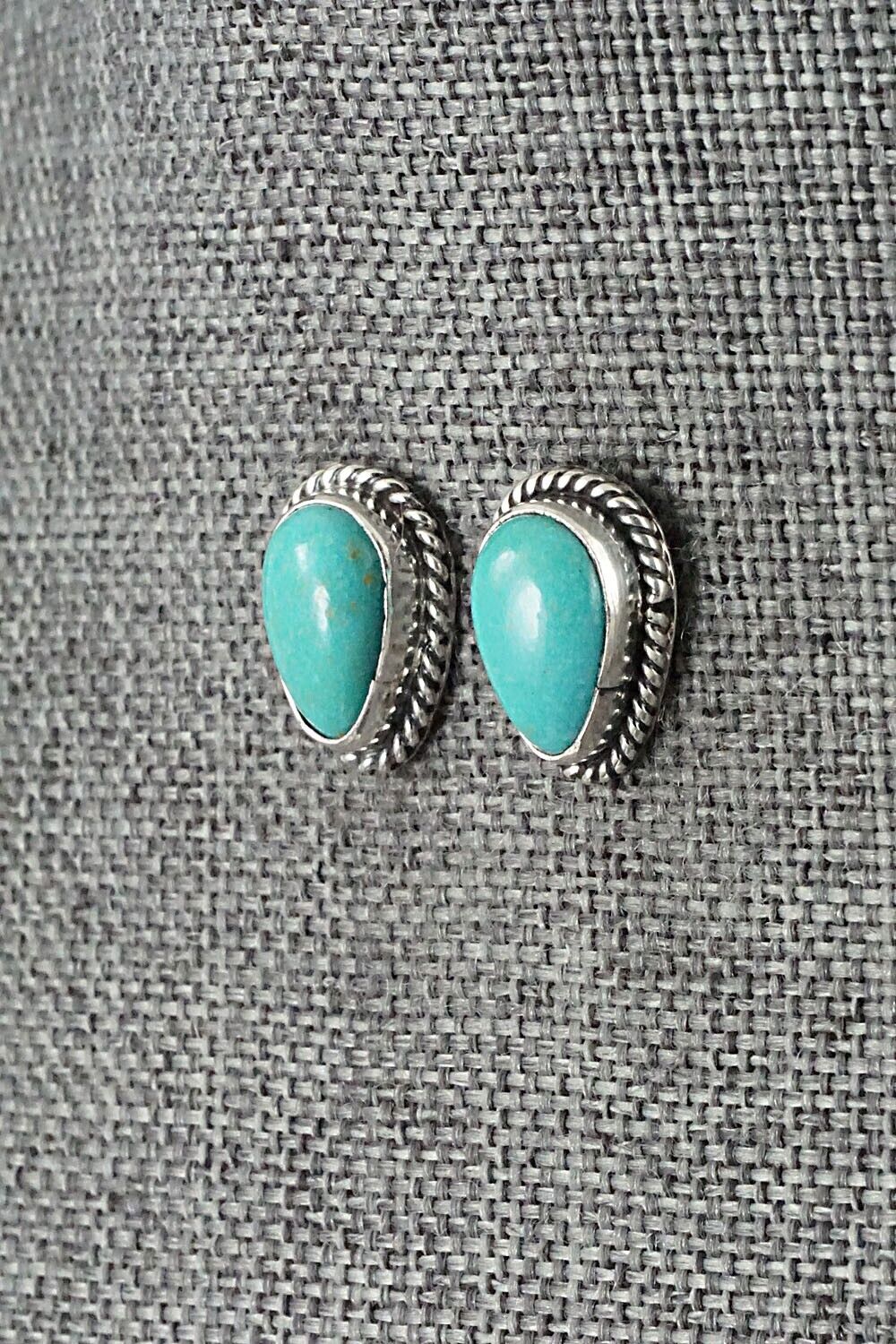 Turquoise & Sterling Silver Earrings - Marco Begaye