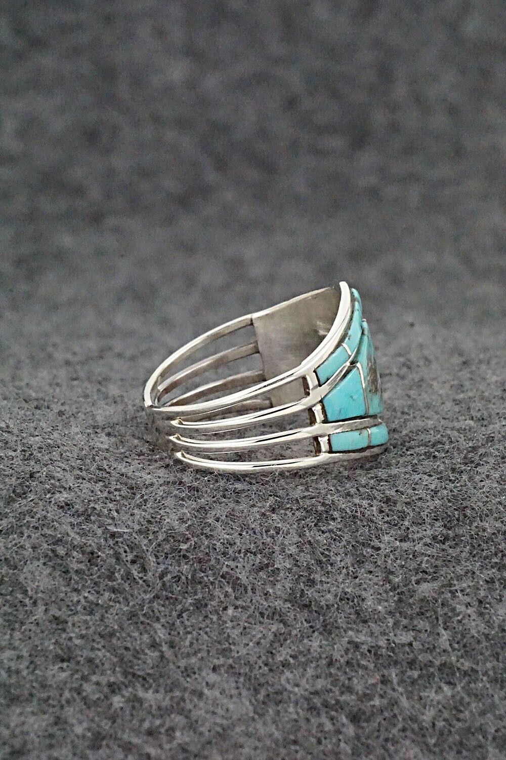 Turquoise & Sterling Silver Ring - Andrew Enrico - Size 9