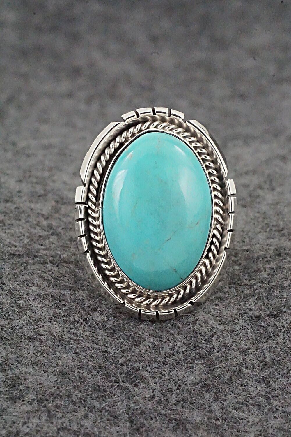 Turquoise & Sterling Silver Ring - Samuel Yellowhair - Size 9