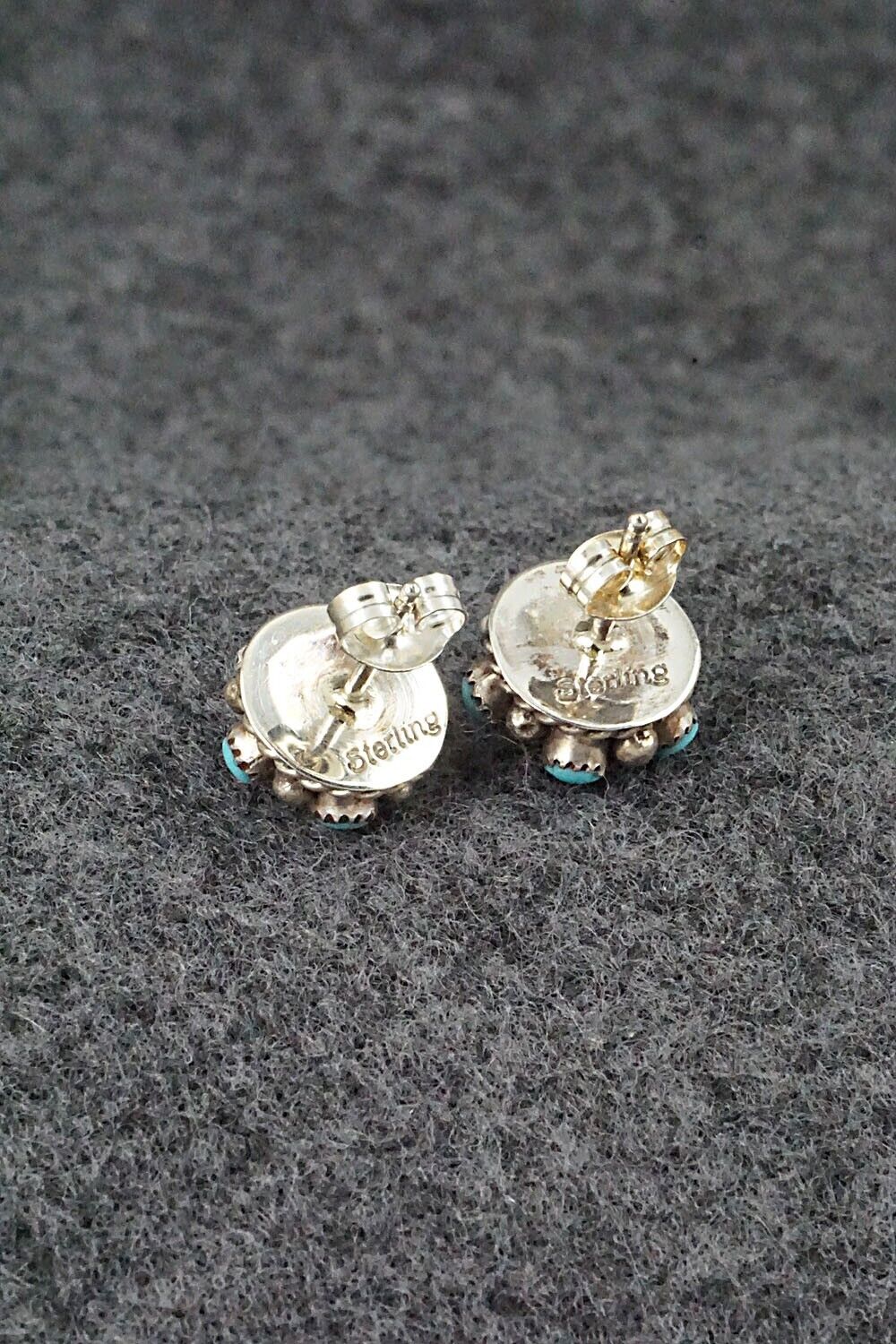 Turquoise & Sterling Silver Earrings - Dickie Charlie