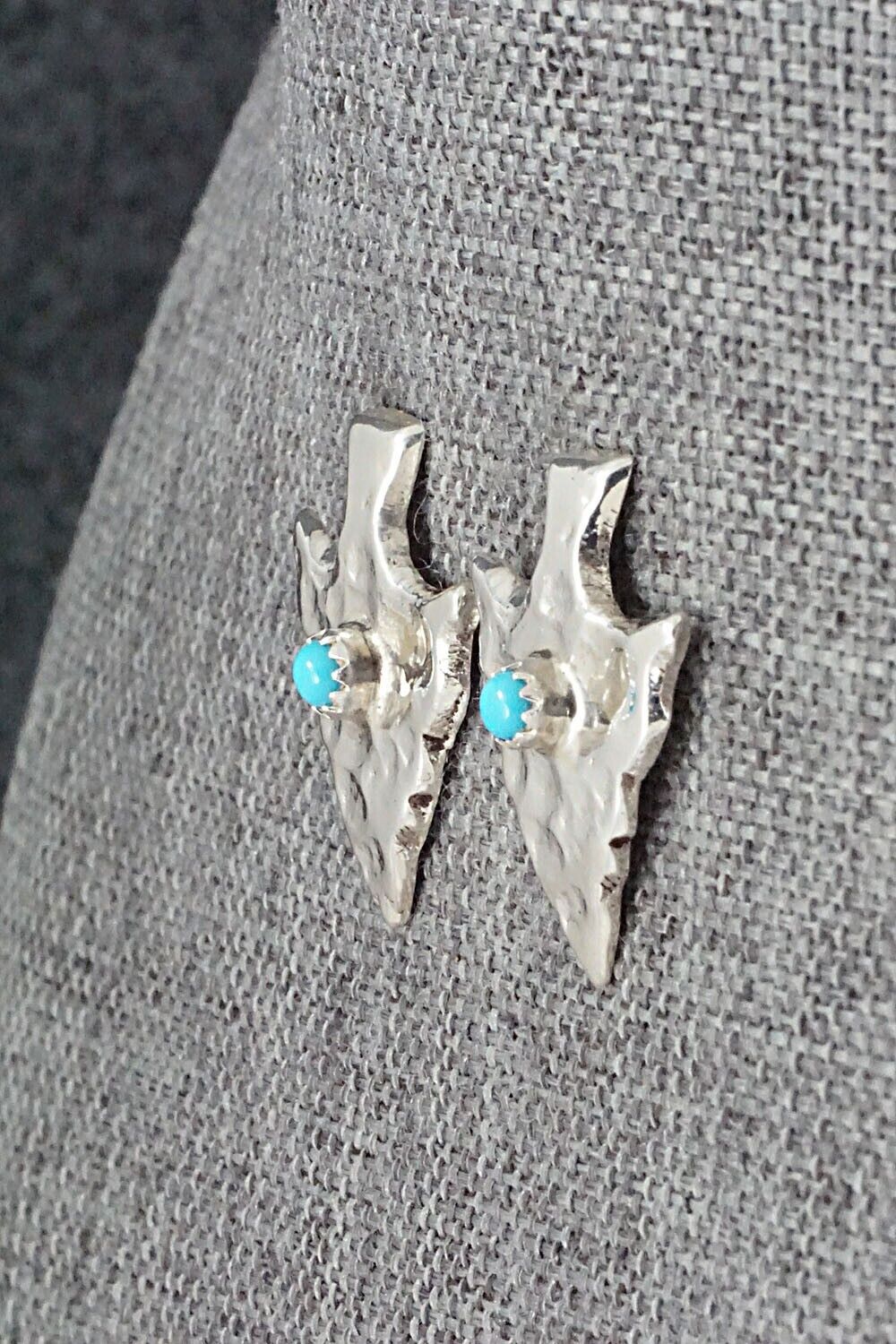 Turquoise & Sterling Silver Earrings - Mildred Parkhurst