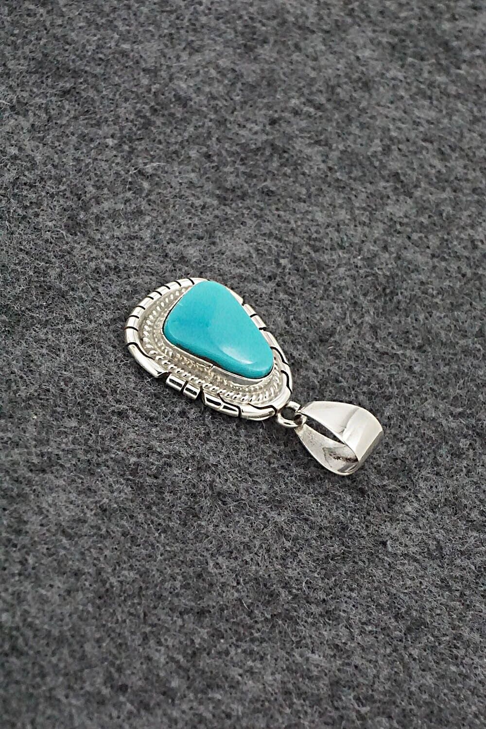 Turquoise & Sterling Silver Pendant - Peggy Skeets