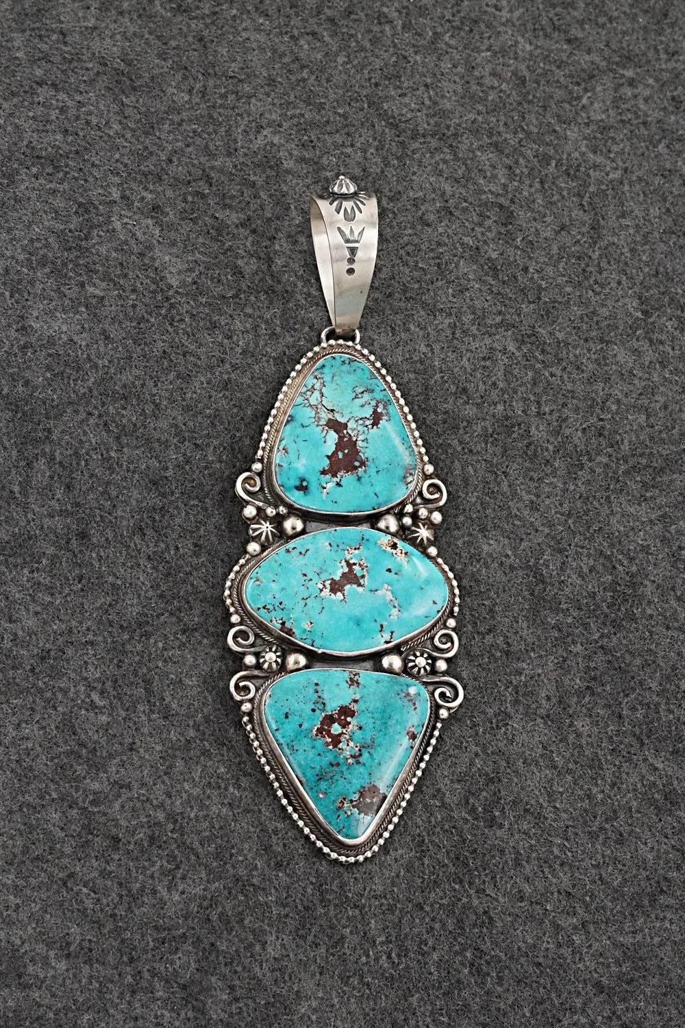 Turquoise & Sterling Silver Pendant - Kathleen Livingston