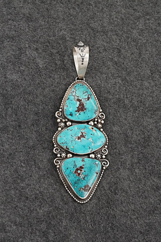 Turquoise & Sterling Silver Pendant - Kathleen Livingston