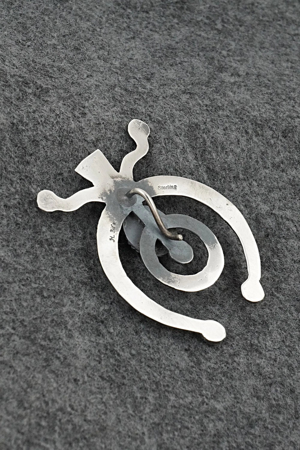 Turquoise & Sterling Silver Naja Pendant - Harrison Bitsue
