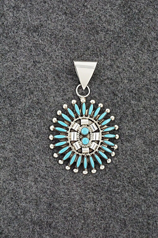 Turquoise & Sterling Silver Pendant - Dan Etsate