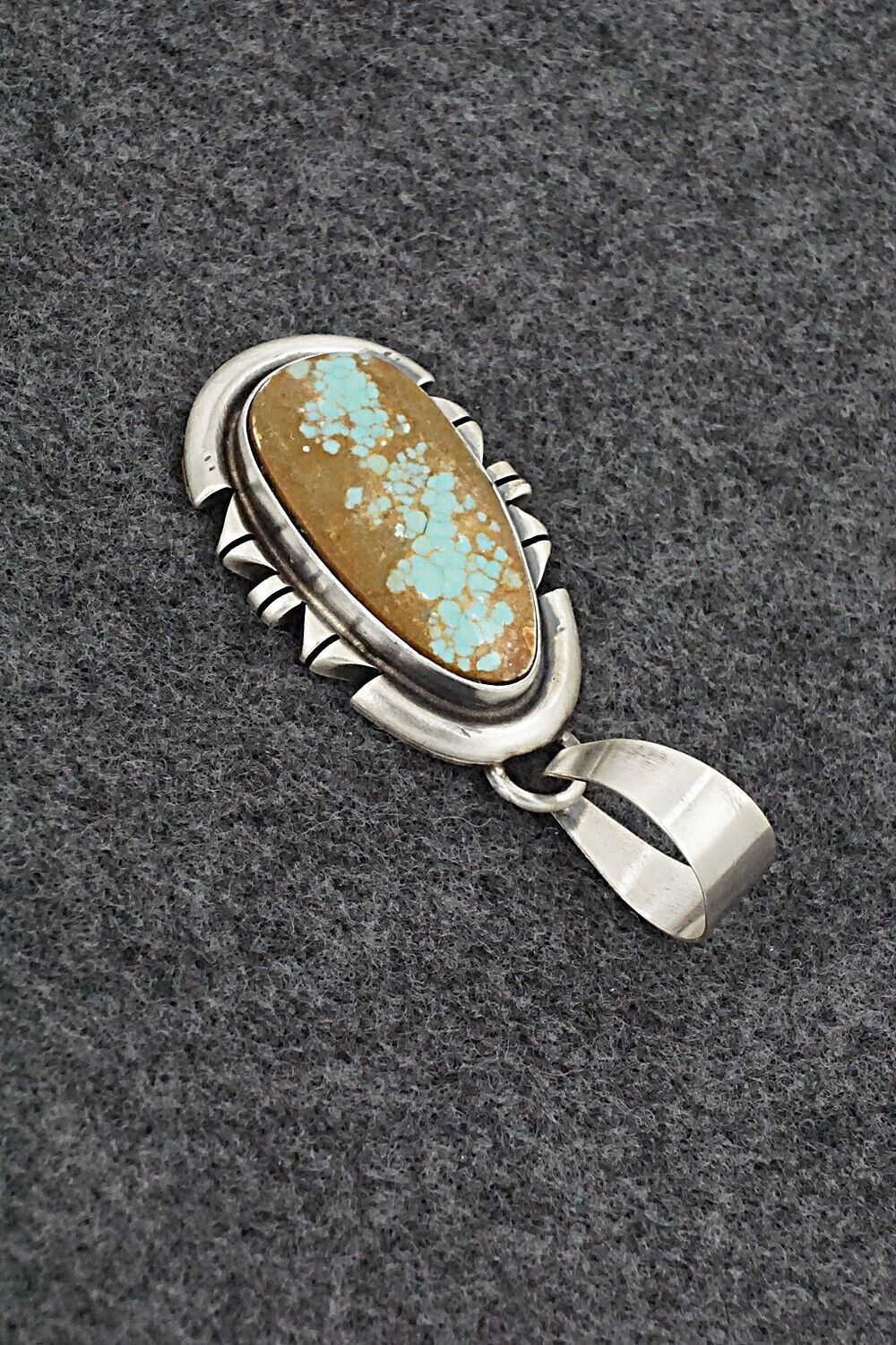Turquoise & Sterling Silver Pendant - Randy Billy