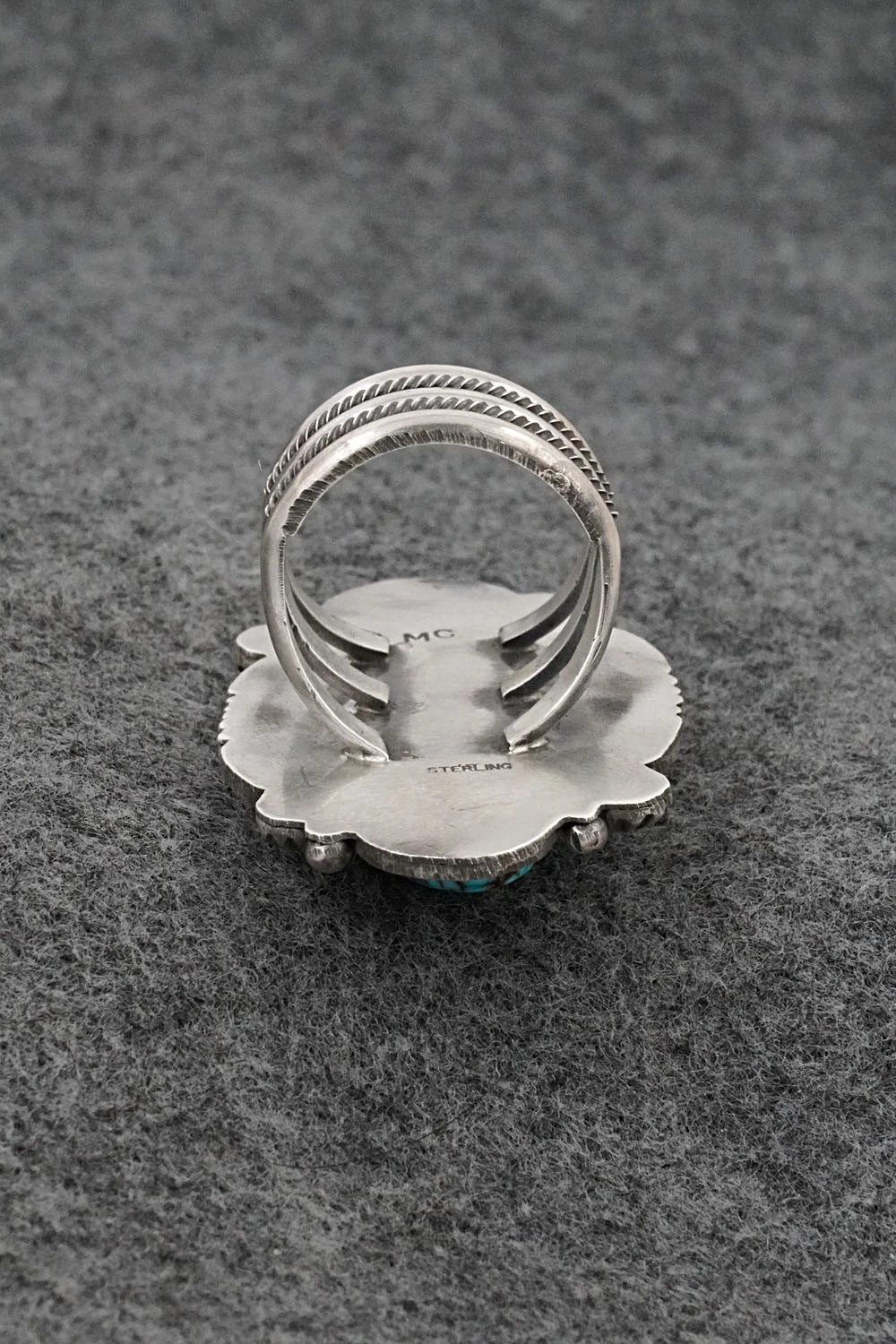 Turquoise & Sterling Silver Ring - Michael Calladitto - Size 8.5