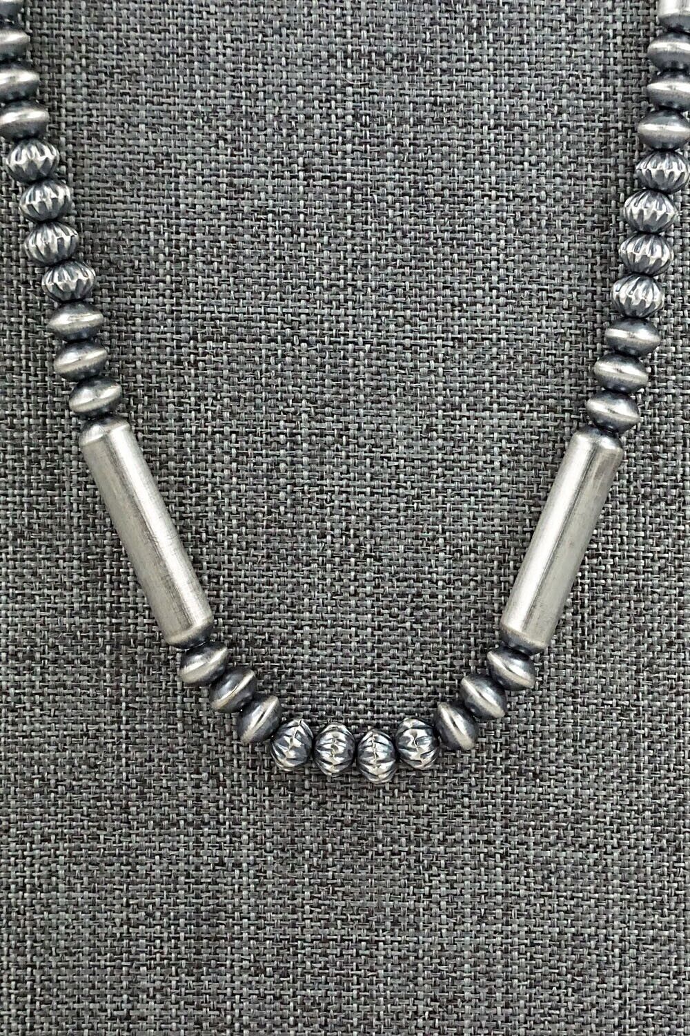 Sterling Silver Navajo Pearl Necklace 20" - Tonisha Haley