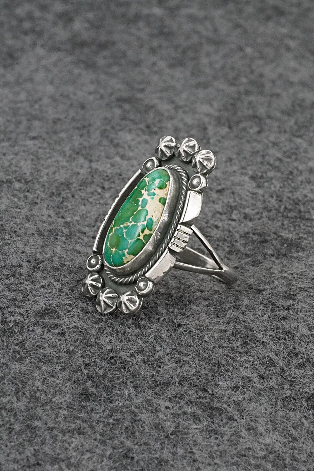 Turquoise & Sterling Silver Ring - Marita Benally - Size 7.75