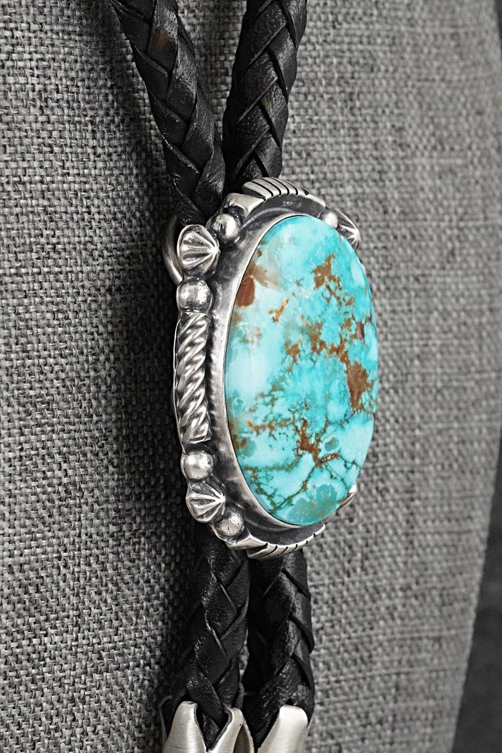 Turquoise & Sterling Silver Bolo Tie - Bob Becenti