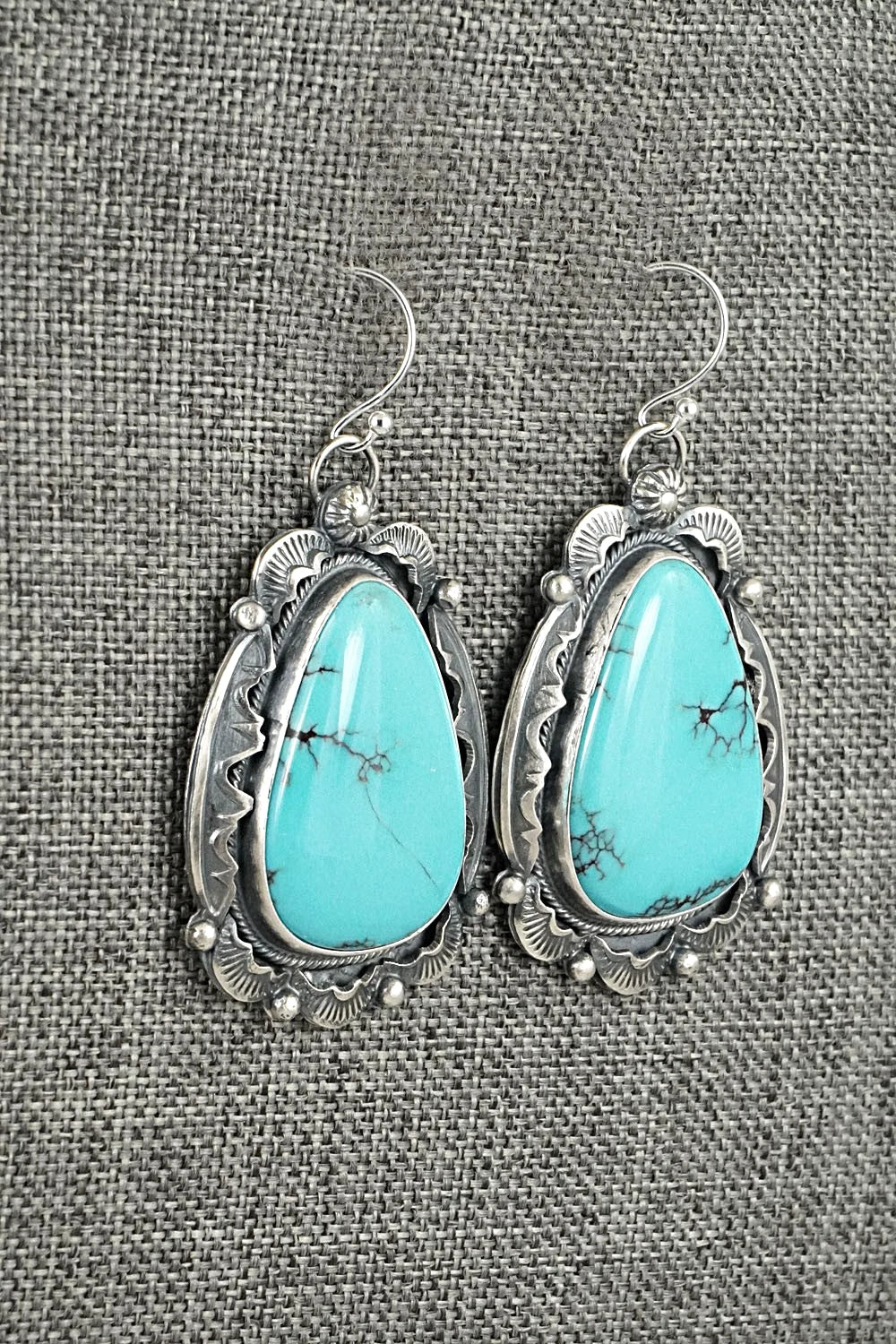 Turquoise & Sterling Silver Earrings - Jackson Hoskie