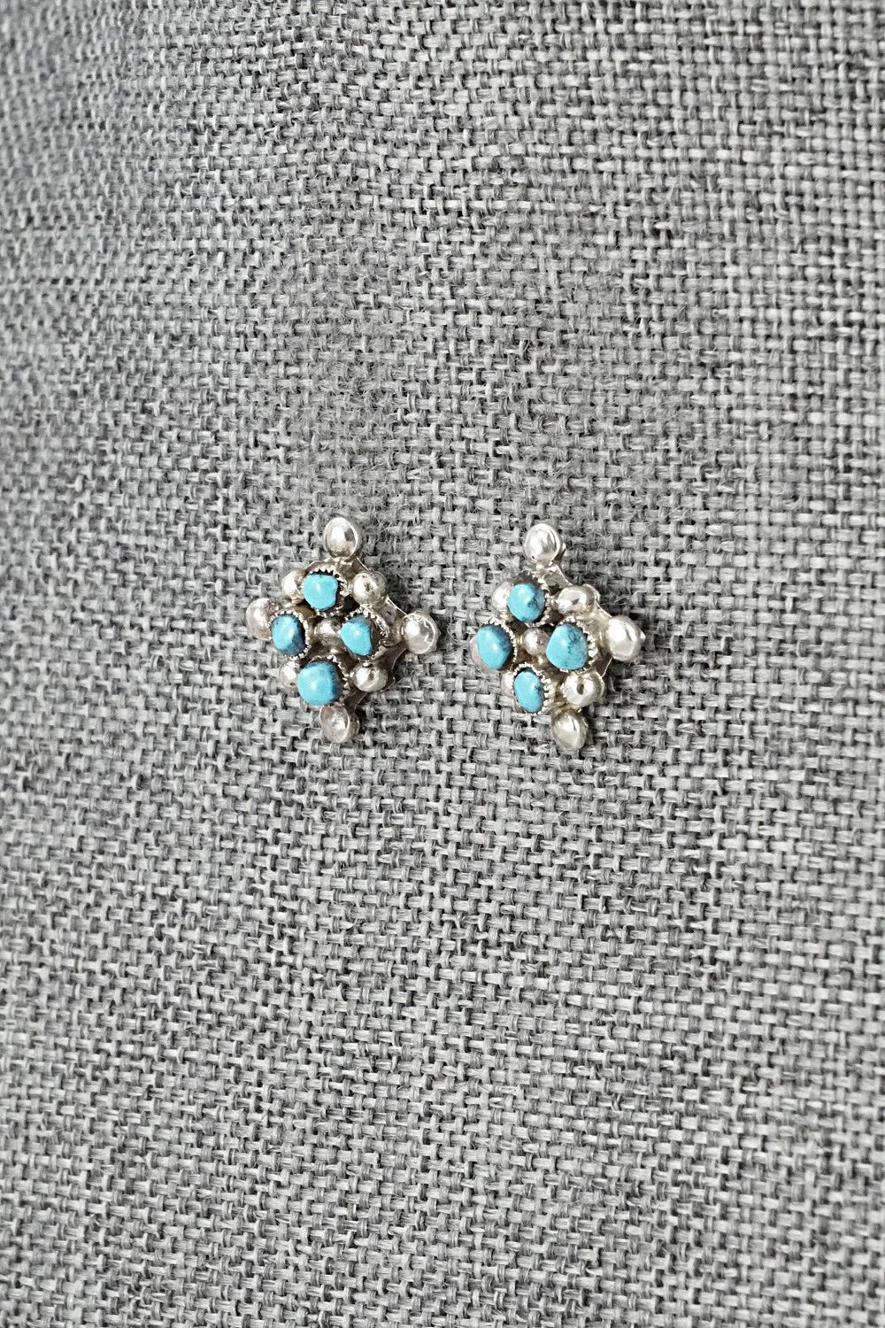 Turquoise & Sterling Silver Earrings - Calvert Lamy