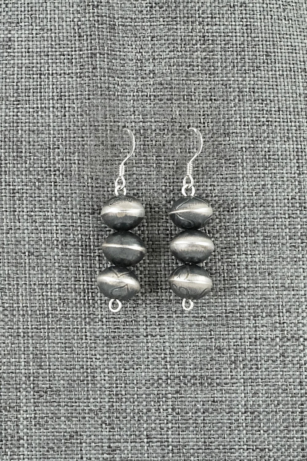 Sterling Silver Navajo Pearl Earrings - Crystal Haley