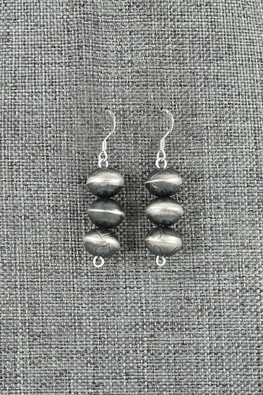 Sterling Silver Navajo Pearl Earrings - Crystal Haley
