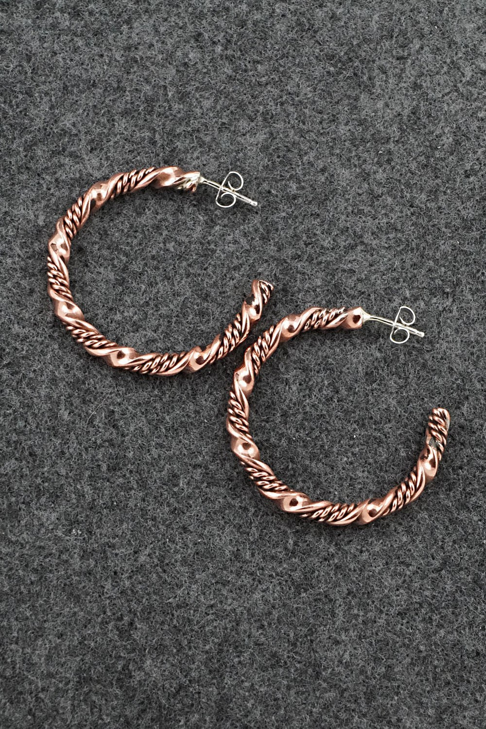 Copper Hoop Earrings - Elaine Tahe