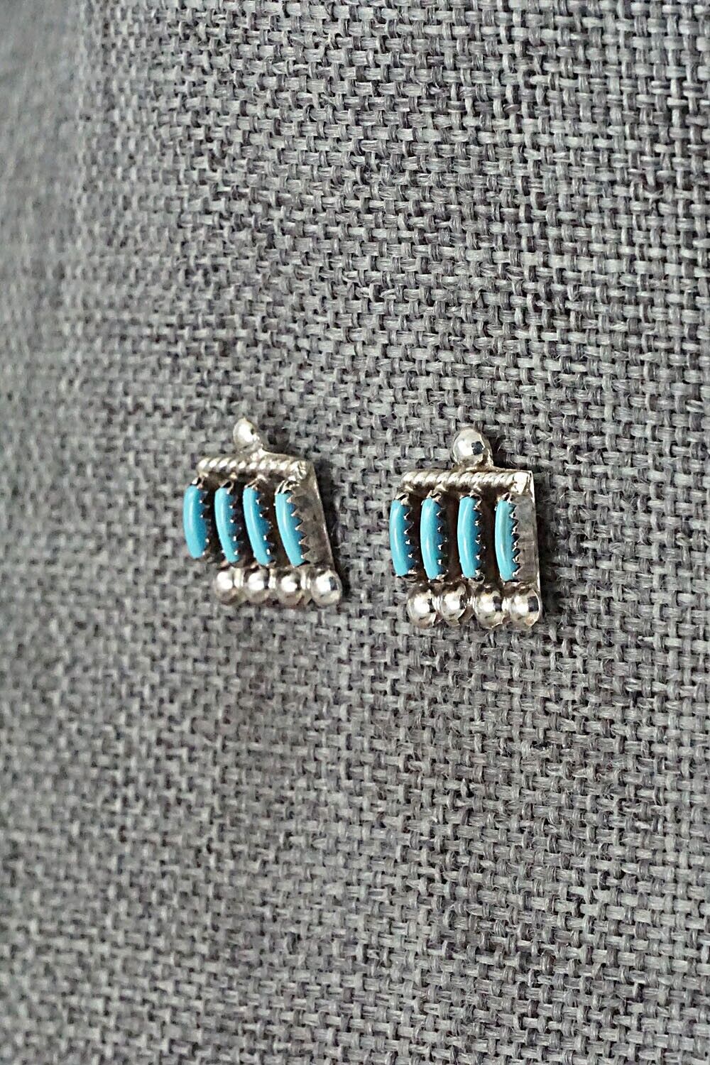 Turquoise & Sterling Silver Necklace and Earrings Set - Philander Gia