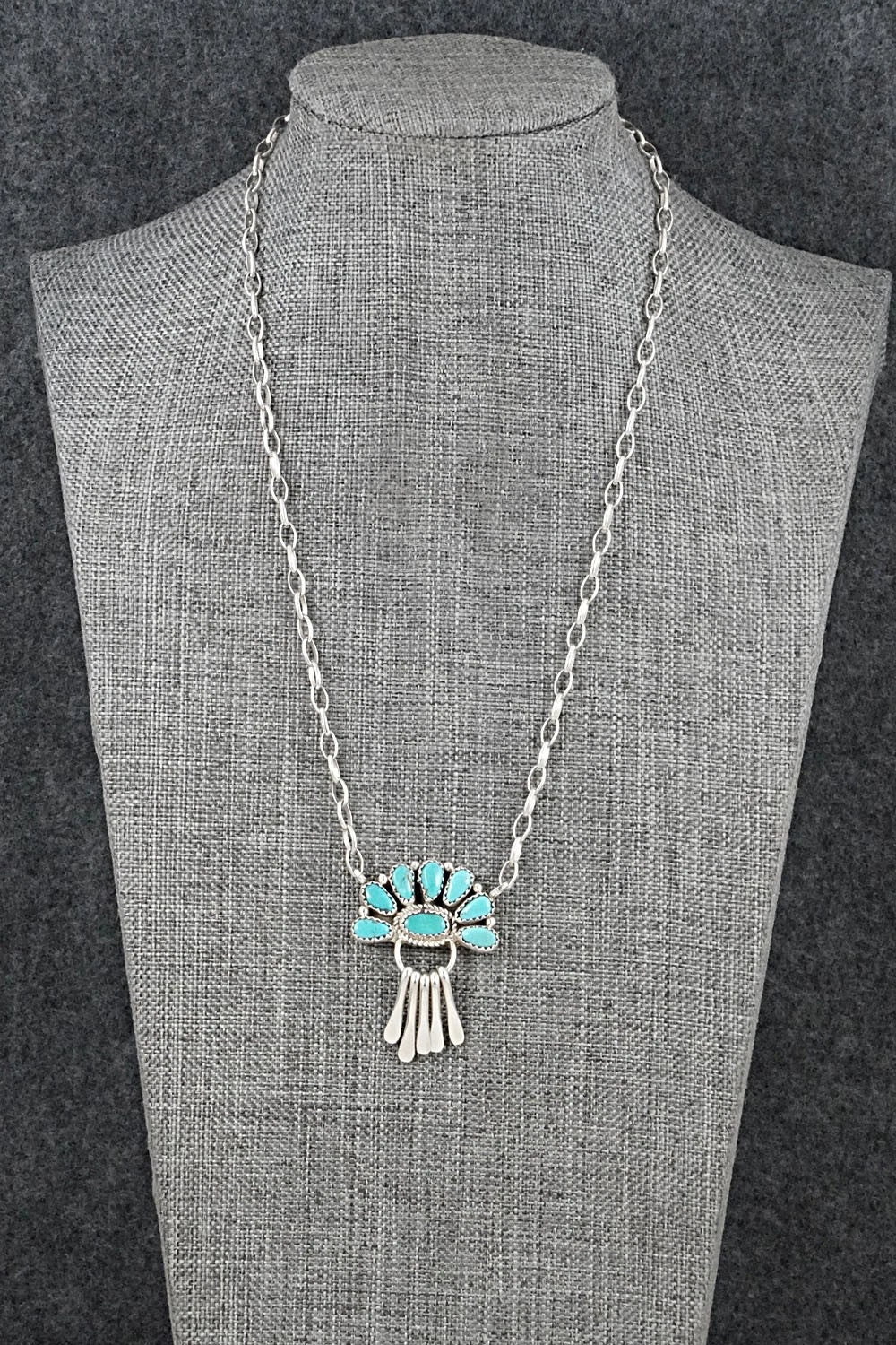 Turquoise & Sterling Silver Necklace - Justina Wilson