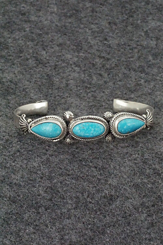 Turquoise & Sterling Silver Bracelet - Bobby Platero