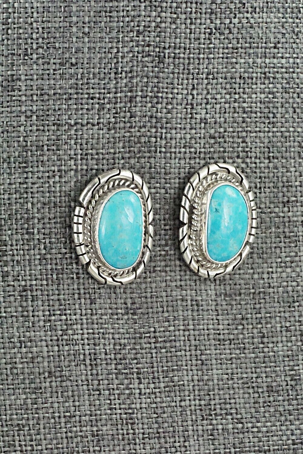 Turquoise & Sterling Silver Earrings - Peggy Skeets