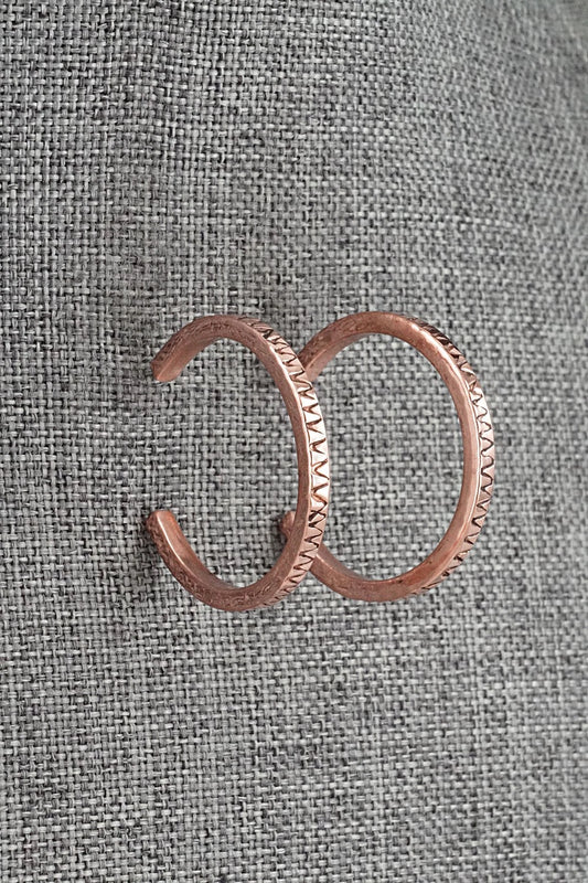 Copper Hoop Earrings - Elaine Tahe