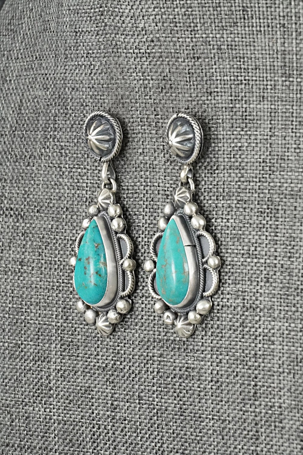 Turquoise & Sterling Silver Earrings - Darrin Livingston