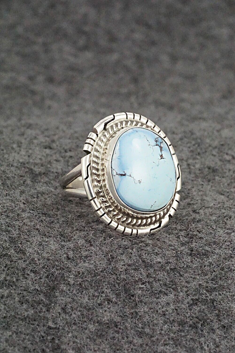 Turquoise & Sterling Silver Ring - Peggy Skeets - Size 6.5