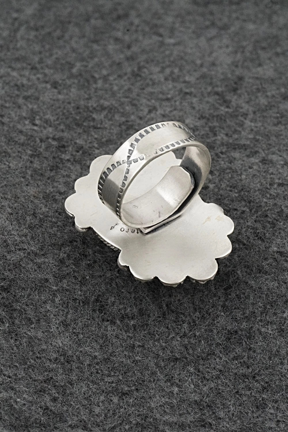 Turquoise & Sterling Silver Ring - Cordell Platero - Size Adjustable