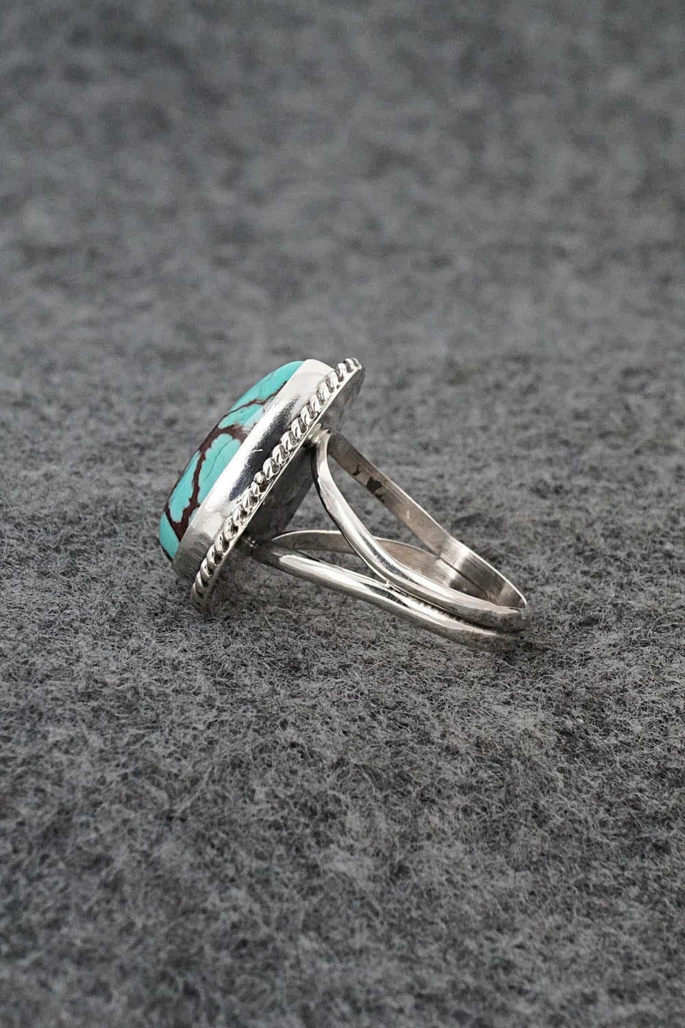 Turquoise & Sterling Silver Ring - Eugene Gruber - Size 6.5