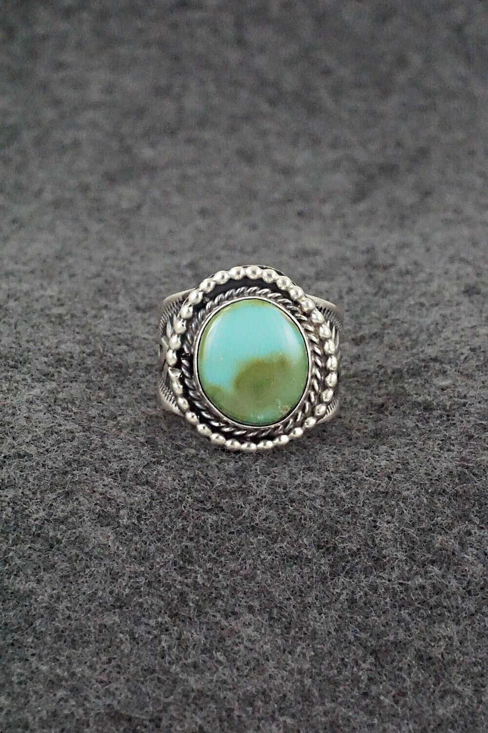 Turquoise & Sterling Silver Ring - Samuel Yellowhair - Size 6.5