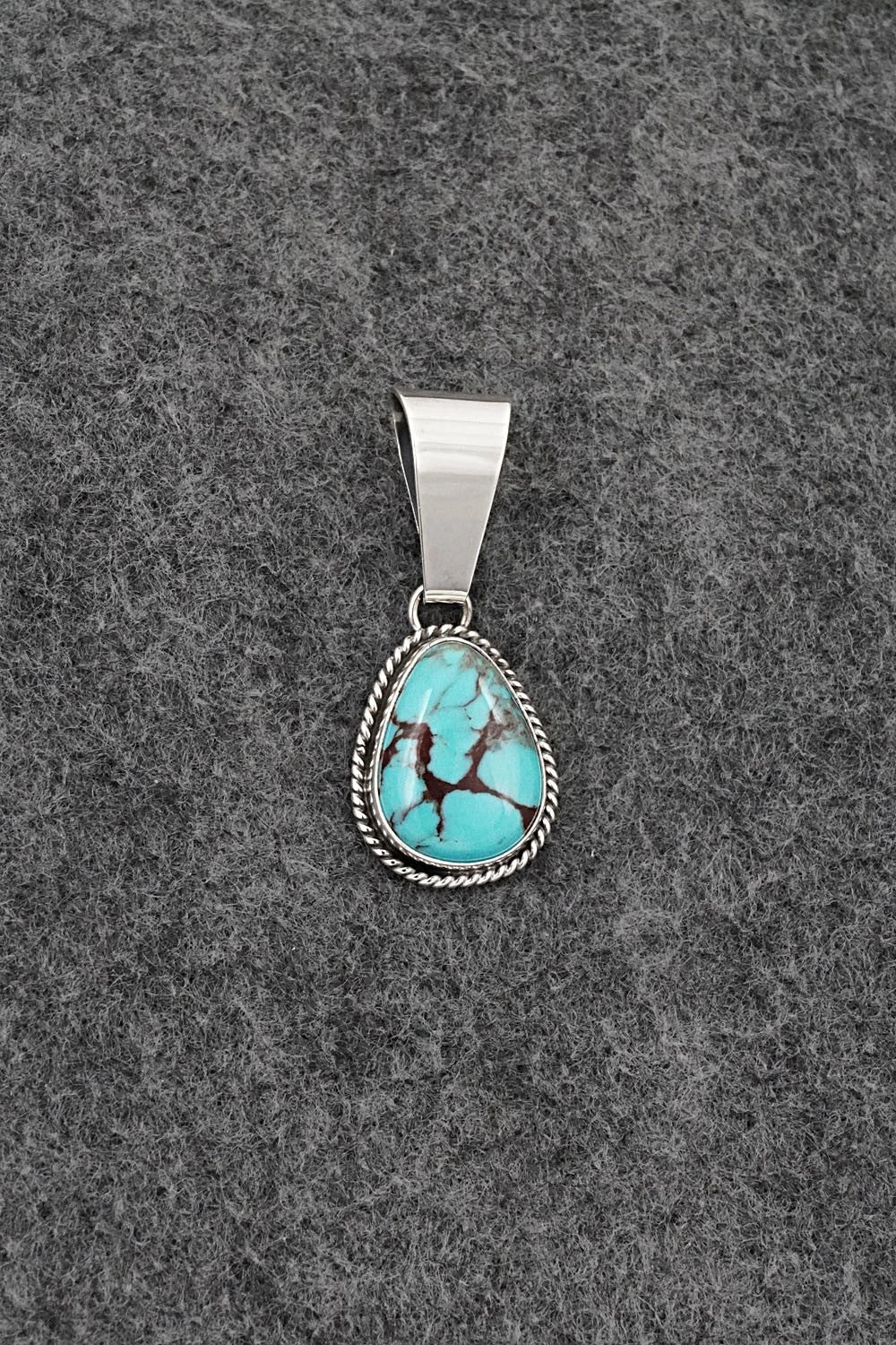 Turquoise & Sterling Silver Pendant - Eugene Gruber