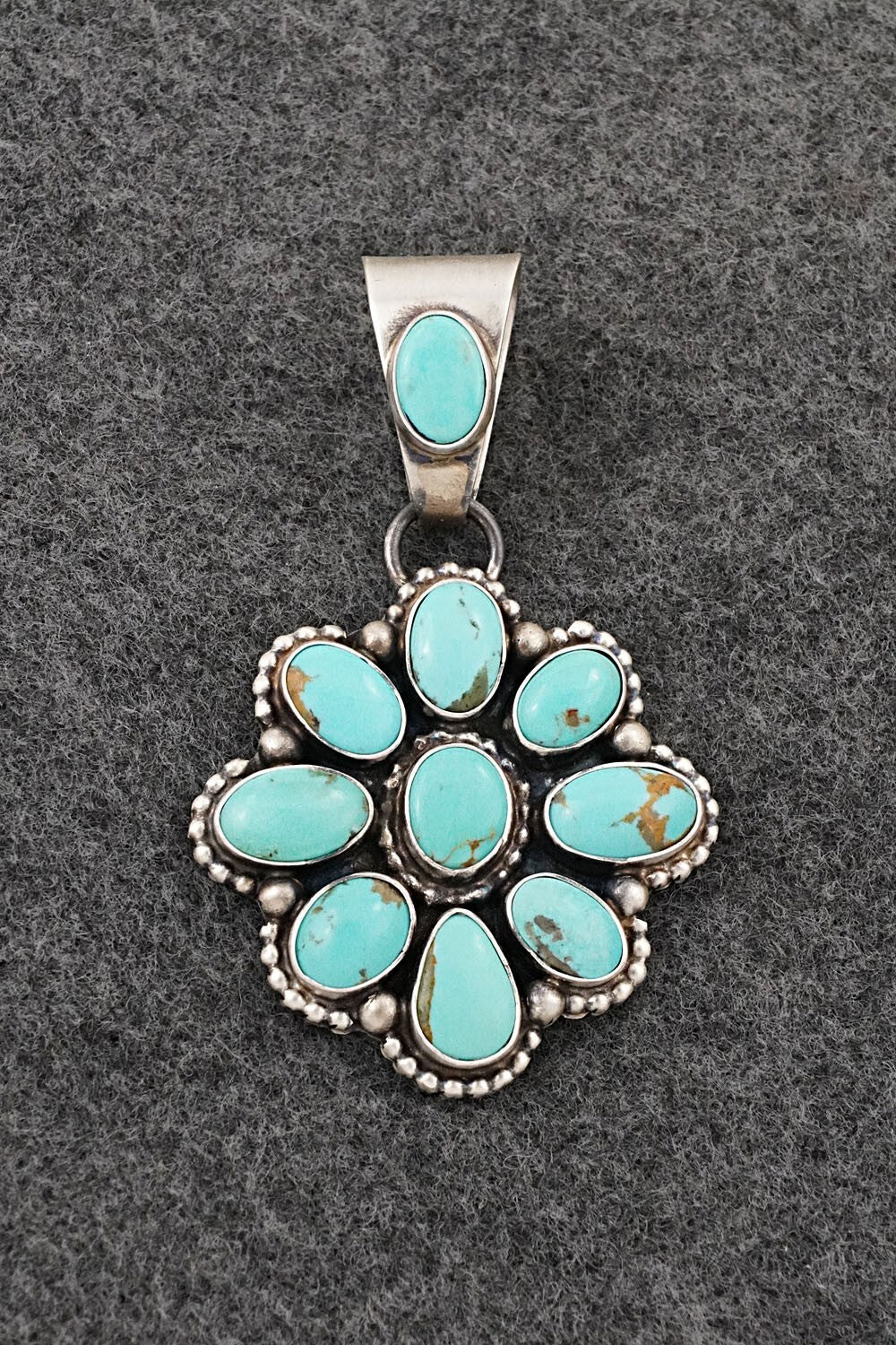 Turquoise & Sterling Silver Pendant - Kathleen Livingston