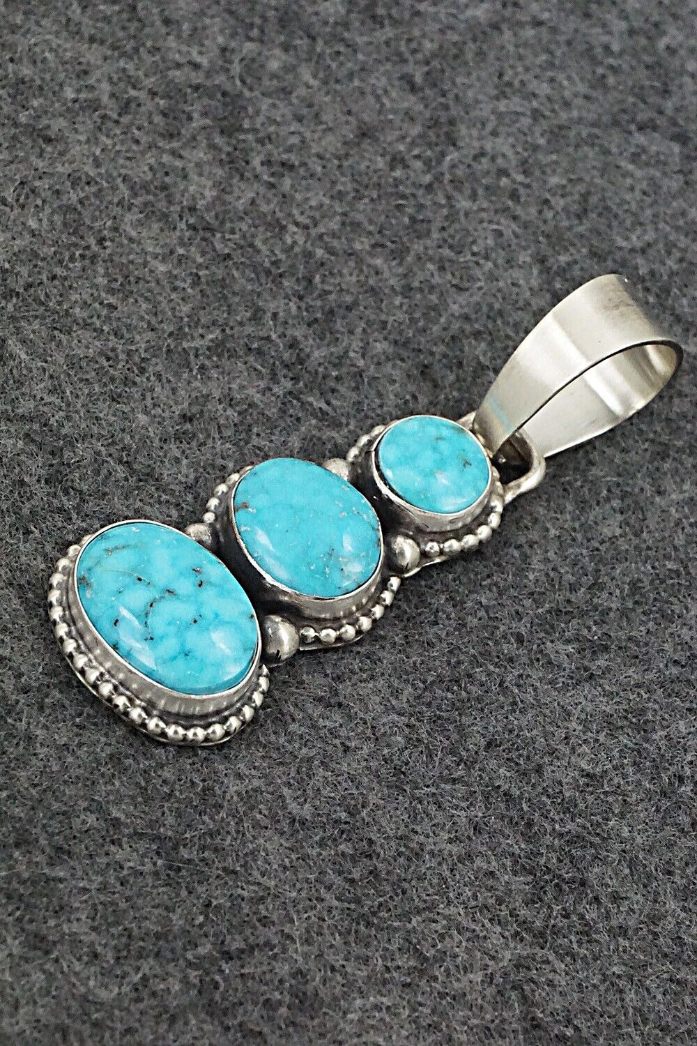 Turquoise & Sterling Silver Pendant - Bobby Johnson