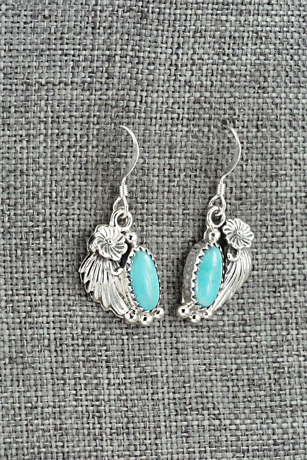 Turquoise and Sterling Silver Earrings - Andrew Vandever