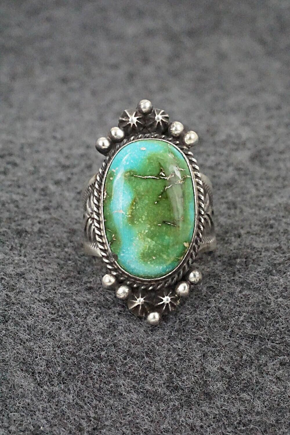 Turquoise & Sterling Silver Ring - Samuel Yellowhair - Size 7