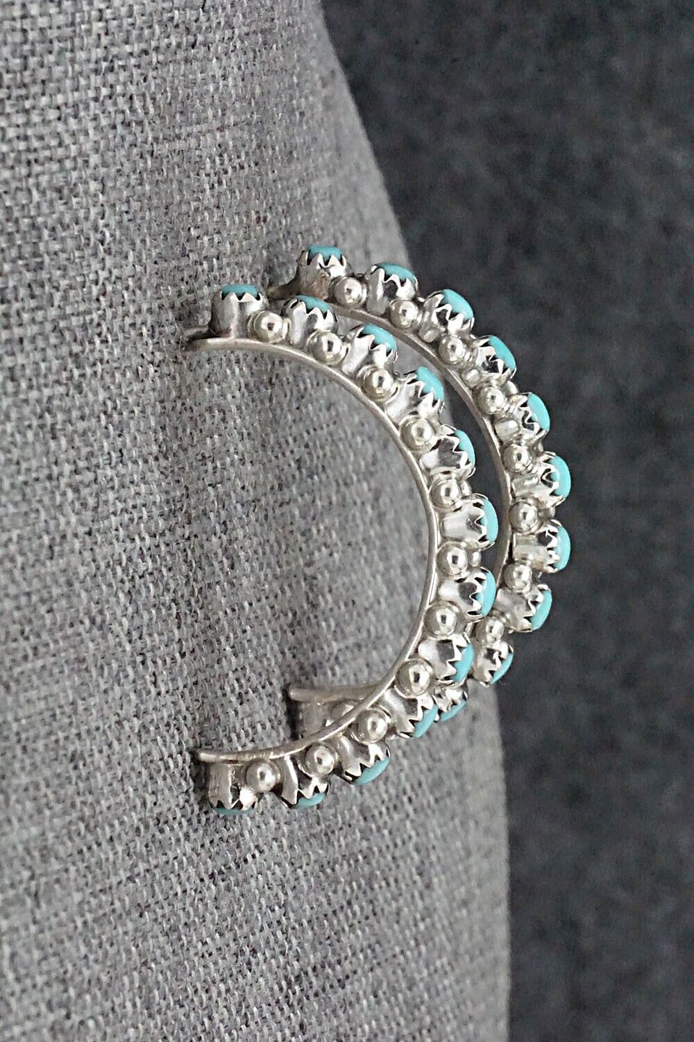 Turquoise & Sterling Silver Earrings - Murray Hannaweeka