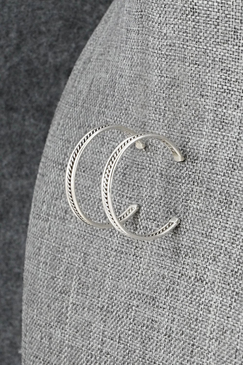 Sterling Silver Hoop Earrings - Elaine Tahe