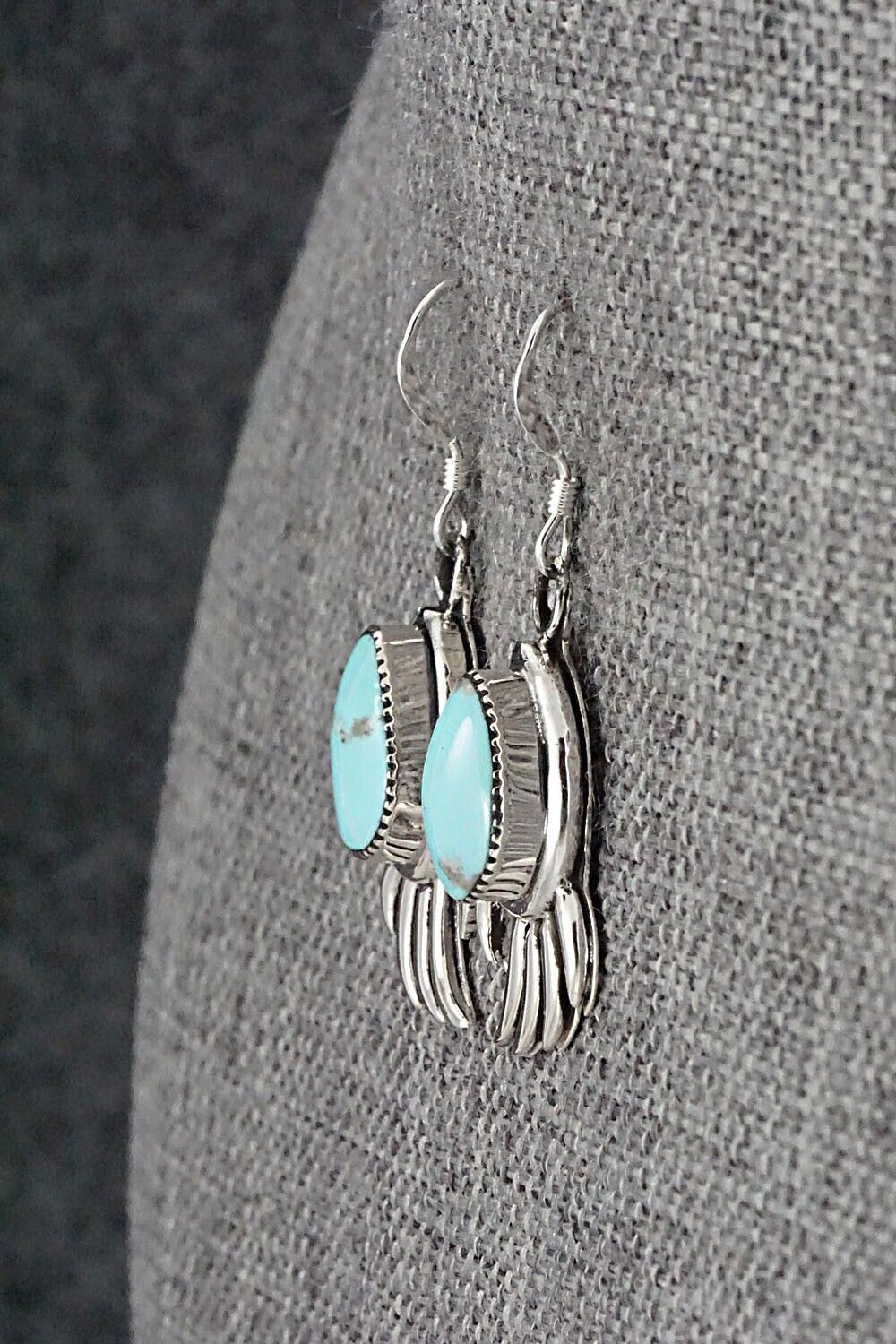 Turquoise & Sterling Silver Earrings - Louise Joe