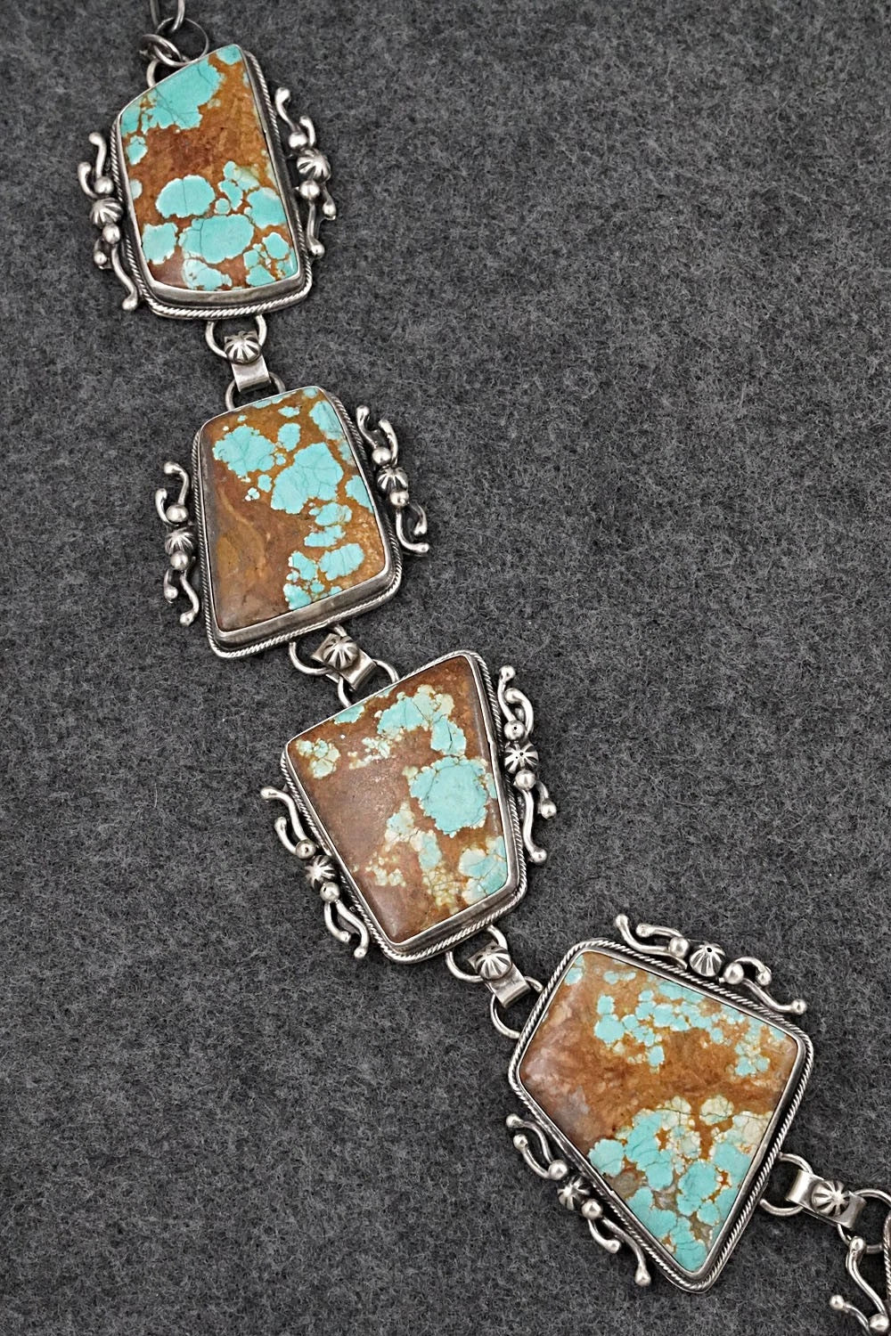 Turquoise & Sterling Silver Necklace and Earrings Set - Kathleen Livingston
