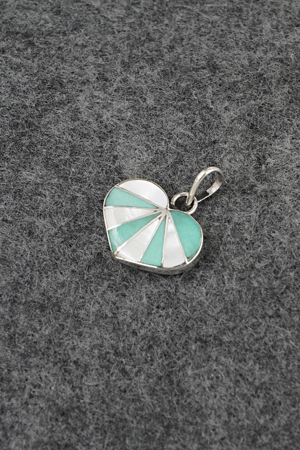 Turquoise, Mother of Pearl & Sterling Silver Pendant - Gina Dosedo