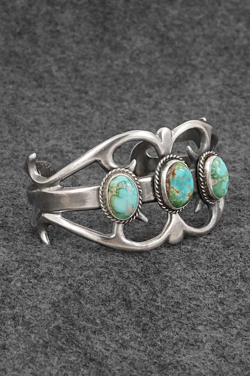 Turquoise & Sterling Silver Bracelet - Eugene Gruber
