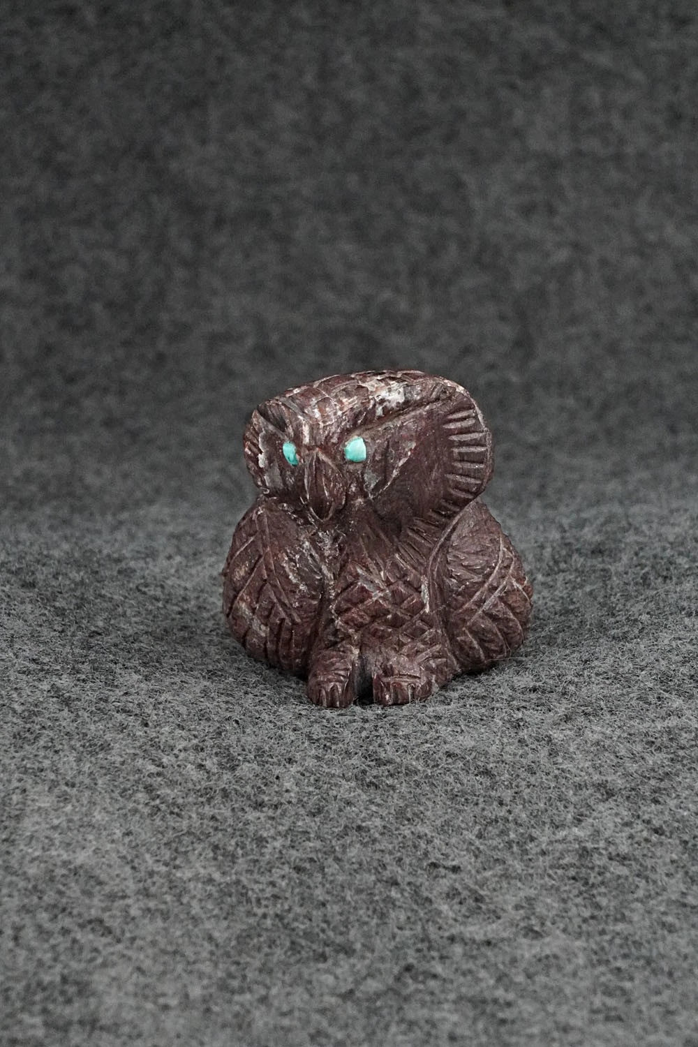 Owl Zuni Fetish Carving - Jonas Hustito